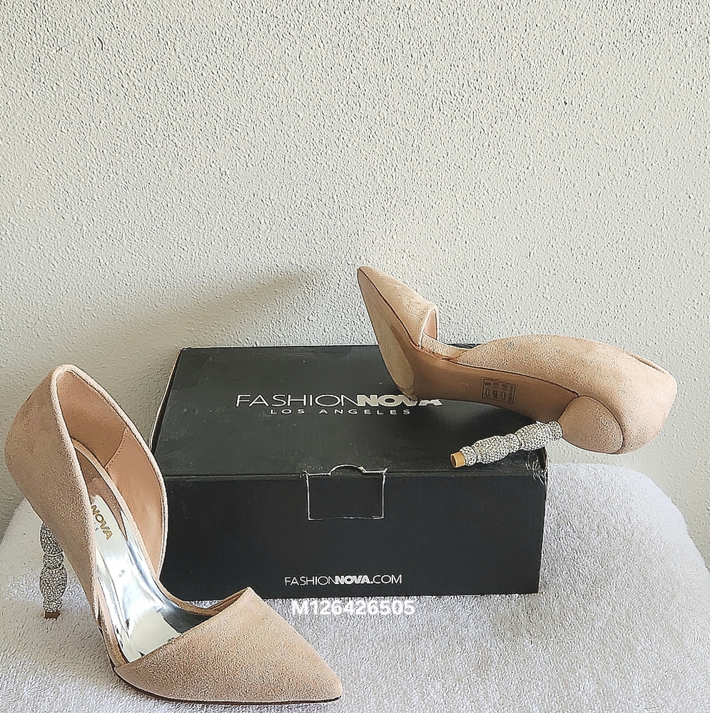 Fashion Nova Never A Dull Moment Rhinestone Pumps